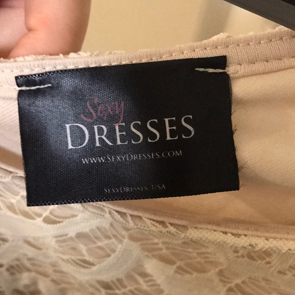 Cream color mini dress - Picture 3 of 4